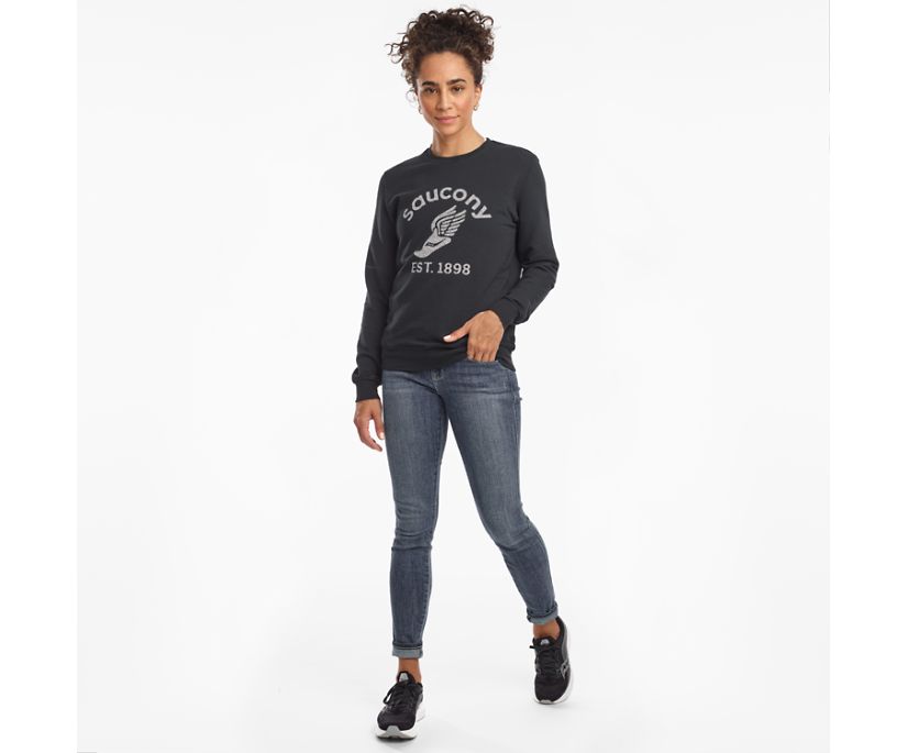 Saucony Rested Crewneck Skjorta Dam Svarta | Sverige 901AHK